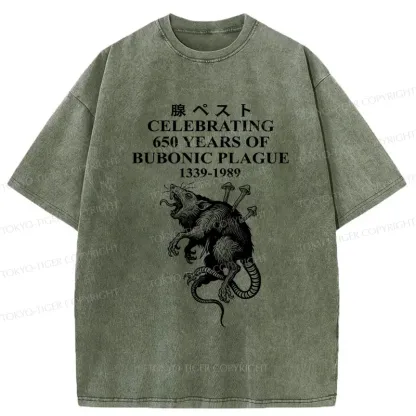 Tokyo-Tiger Black Death Japan Washed T-Shirt