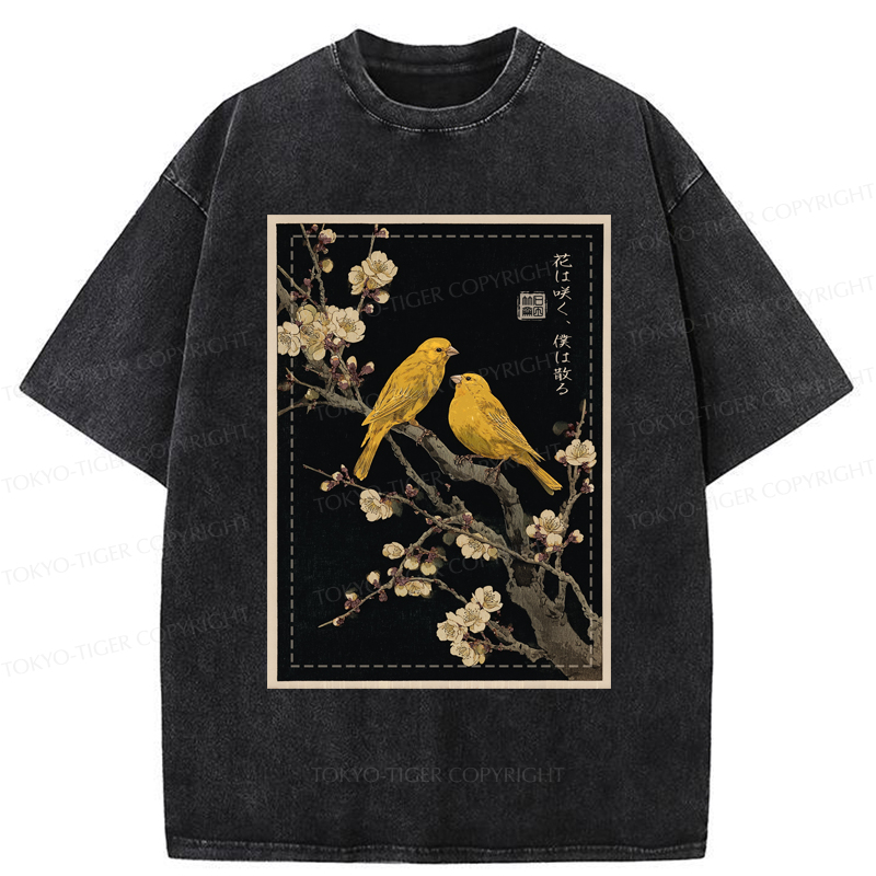Tokyo-Tiger Whispers Among the Blossoms：I Will Wither Washed T-Shirt