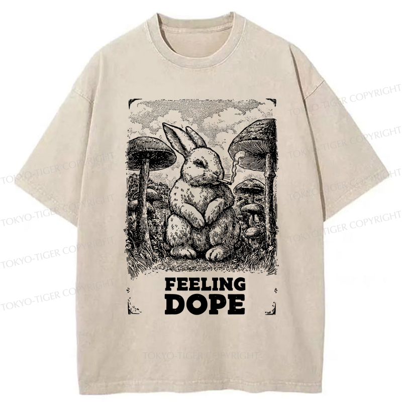 Tokyo-Tiger The Funny Rabbit is Dazed Washed T-Shirt