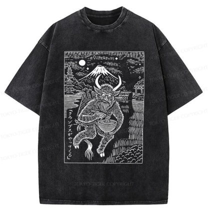 Tokyo-Tiger Krampus Is Coming Washed T-Shirt