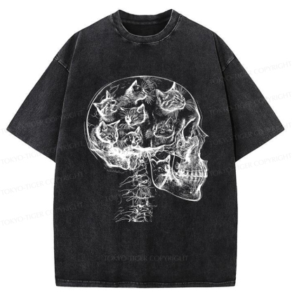 Tokyo-Tiger The Cat-Filled Mind Washed T-Shirt