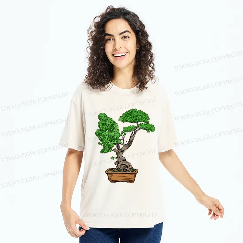 Tokyo-Tiger Contemplative Plants Washed T-Shirt