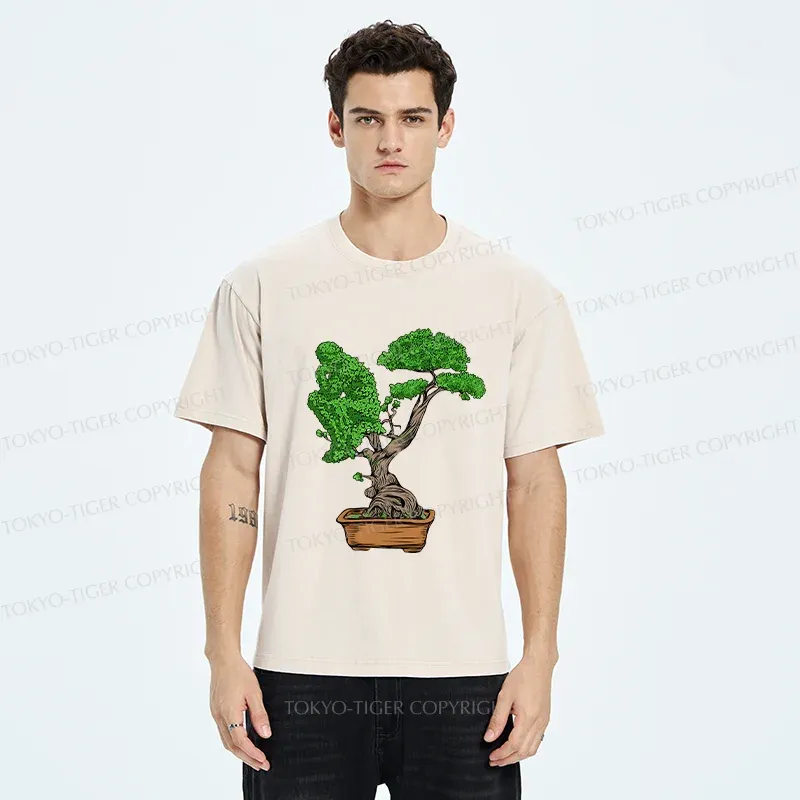 Tokyo-Tiger Contemplative Plants Washed T-Shirt