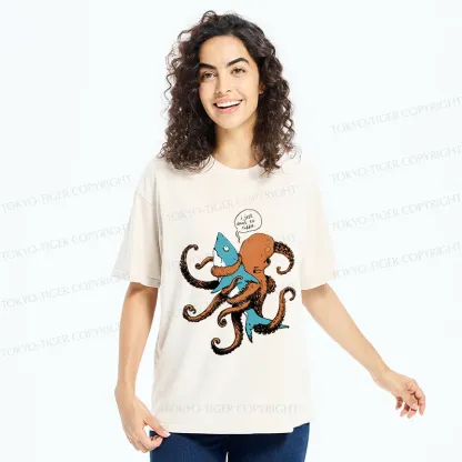 Tokyo-Tiger Octopus Entangles Shark Washed T-Shirt