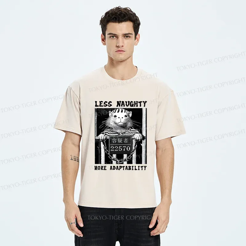Tokyo-Tiger Less Naughty More Adaptability Washed T-Shirt