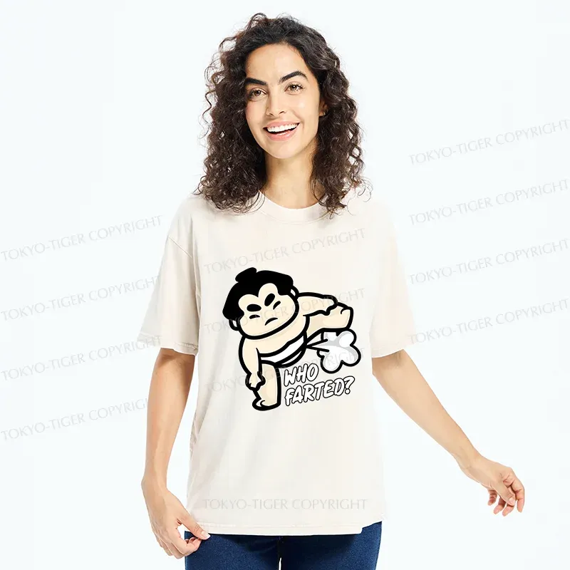 Tokyo-Tiger Sumo Wrestlers Fart Washed T-Shirt