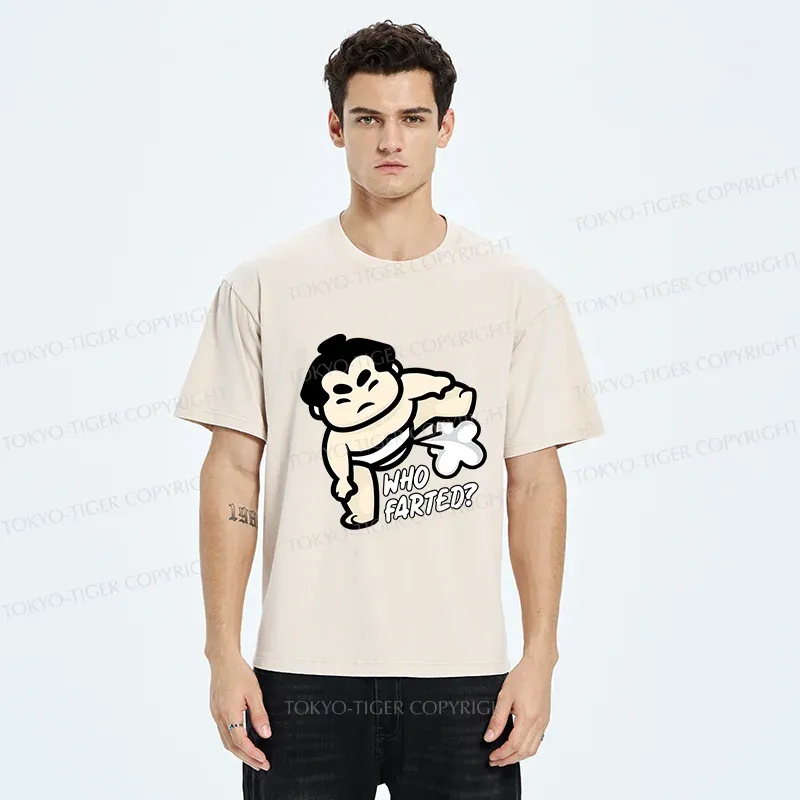 Tokyo-Tiger Sumo Wrestlers Fart Washed T-Shirt