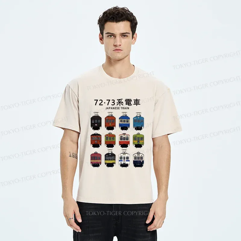 Tokyo-Tiger Japanese Tram Series Washed T-Shirt