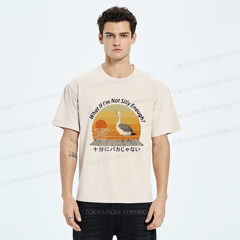 Tokyo-Tiger Not A Particularly Stupid Goose Washed T-Shirt