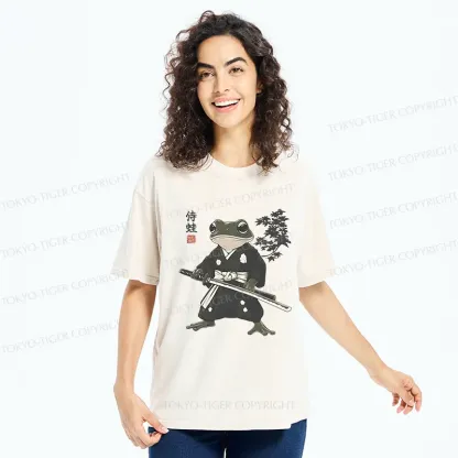 Tokyo-Tiger Samurai Frog Washed T-Shirt