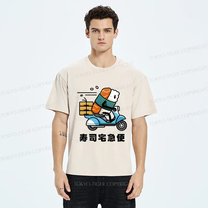 Tokyo-Tiger Sushi Express Washed T-Shirt