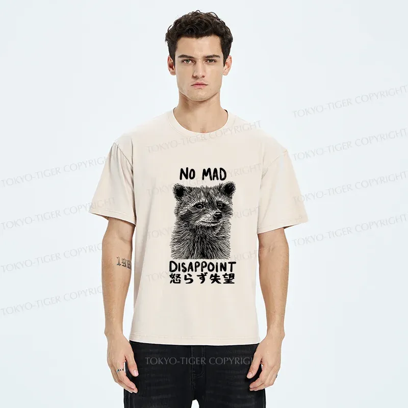 Tokyo-Tiger Disappointed Raccoon Washed T-Shirt