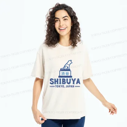 Tokyo-Tiger Loyal Dog Statue Washed T-Shirt