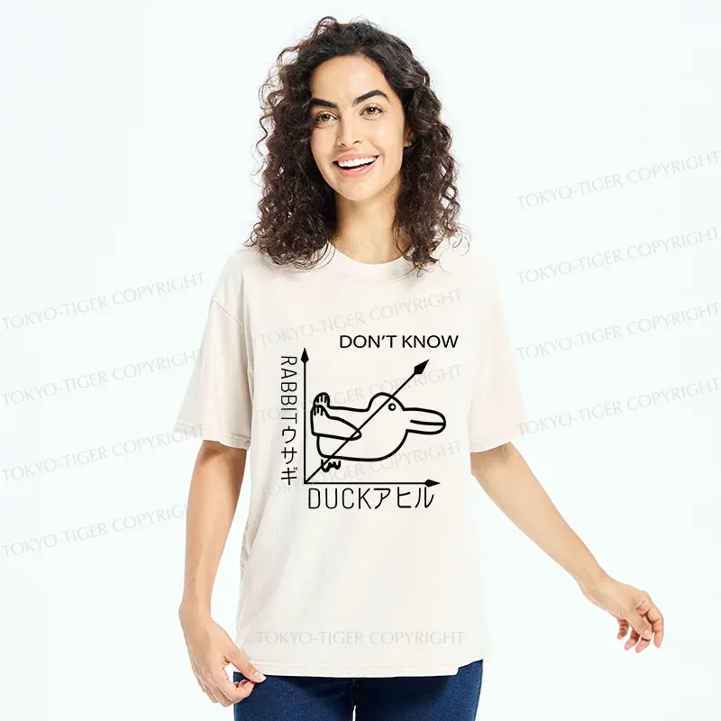 Tokyo-Tiger Rabbit Or Duck Washed T-Shirt