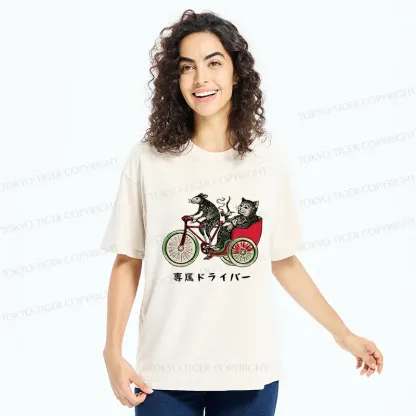 Tokyo-Tiger Cat’s Special Vehicle Washed T-Shirt