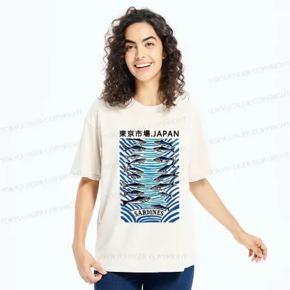 Tokyo-Tiger Tokyo Fish Market Washed T-Shirt