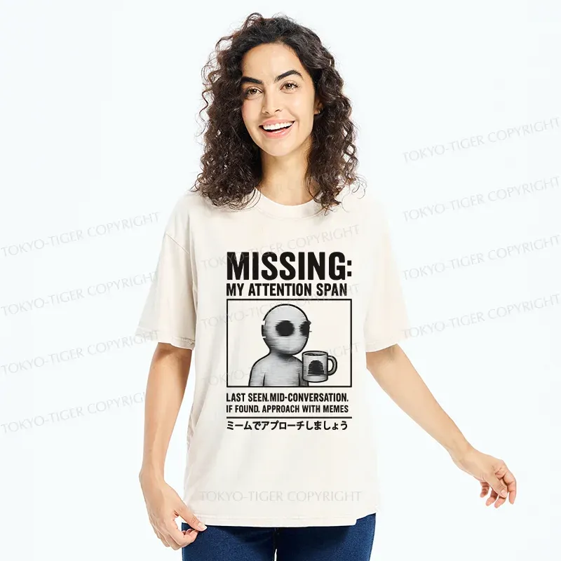 Tokyo-Tiger Approach It With A Meme Washed T-Shirt