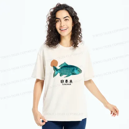 Tokyo-Tiger Japanese Fish Washed T-Shirt