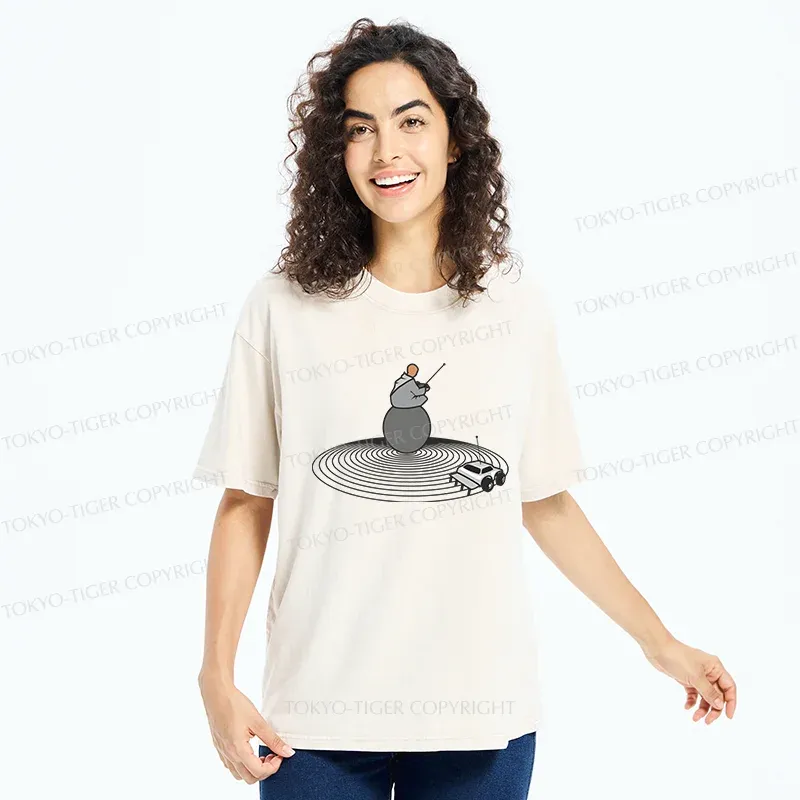 Tokyo-Tiger Interesting Zen Washed T-Shirt