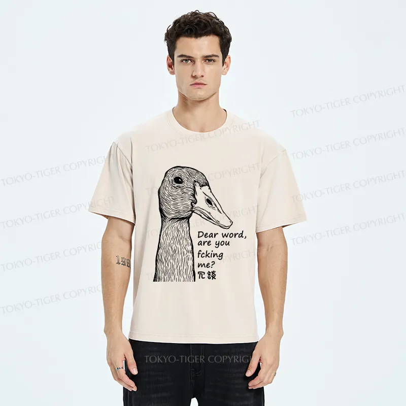 Tokyo-Tiger Joking Duck Washed T-Shirt
