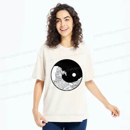 Tokyo-Tiger Tai Chi And Wave Washed T-Shirt