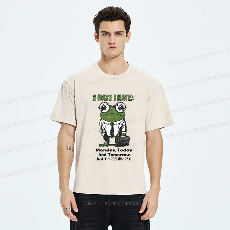 Tokyo-Tiger Working-class Frog Washed T-Shirt