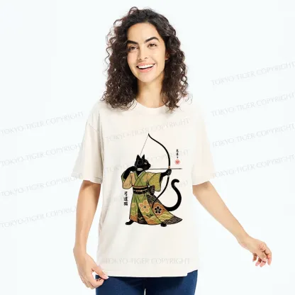 Tokyo-Tiger Japan Cat Archery Washed T-Shirt