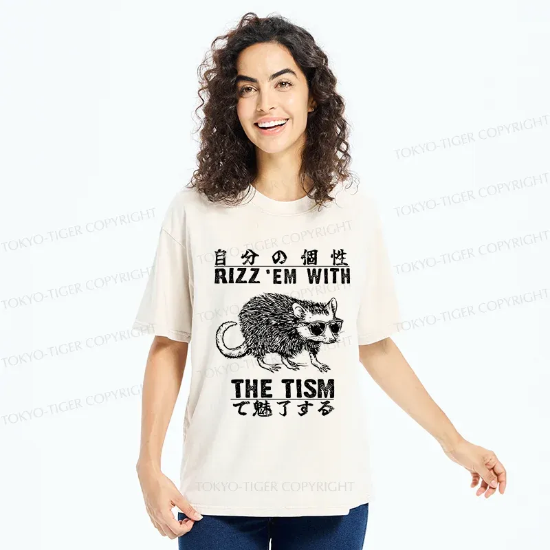Tokyo-Tiger Handsome Mouse Washed T-Shirt