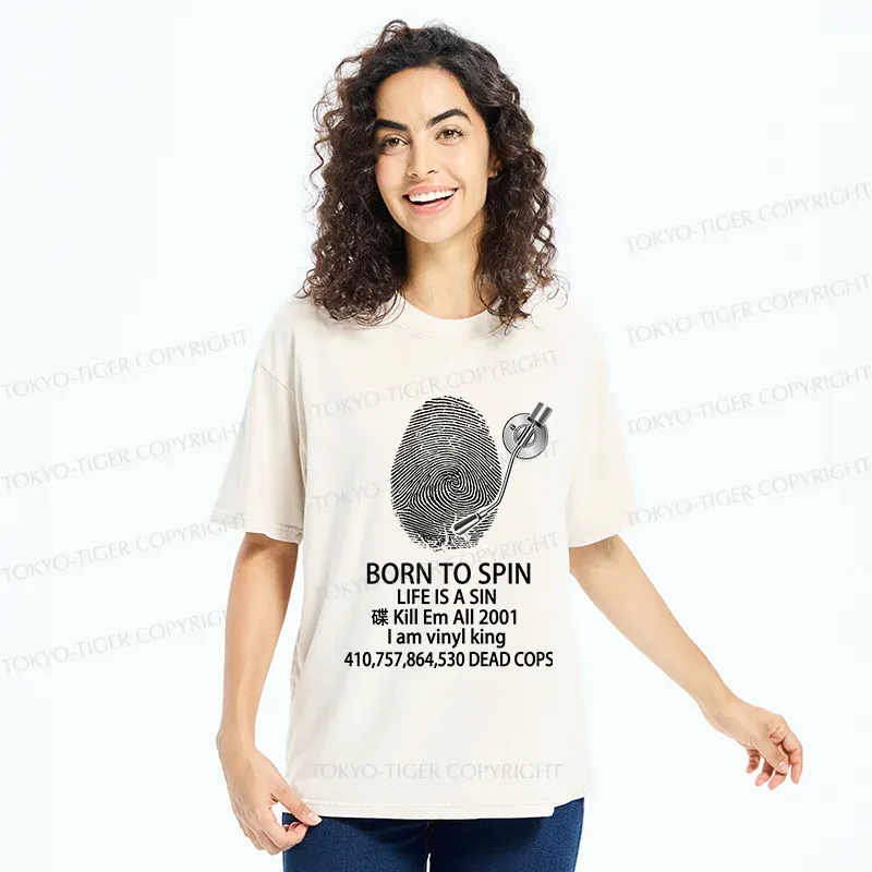 Tokyo-Tiger Born For Music Washed T-Shirt