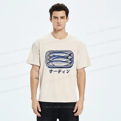 Tokyo-Tiger Sardines Can Vintage Washed T-Shirt