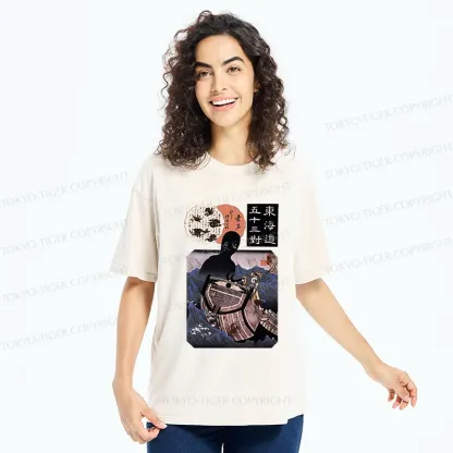 Tokyo-Tiger Japanese Retro Sea Monster Washed T-Shirt