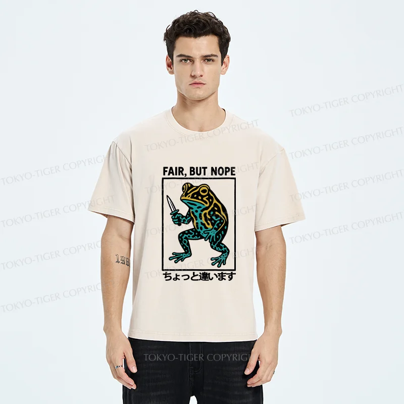 Tokyo-Tiger Rebellious Frog Washed T-Shirt