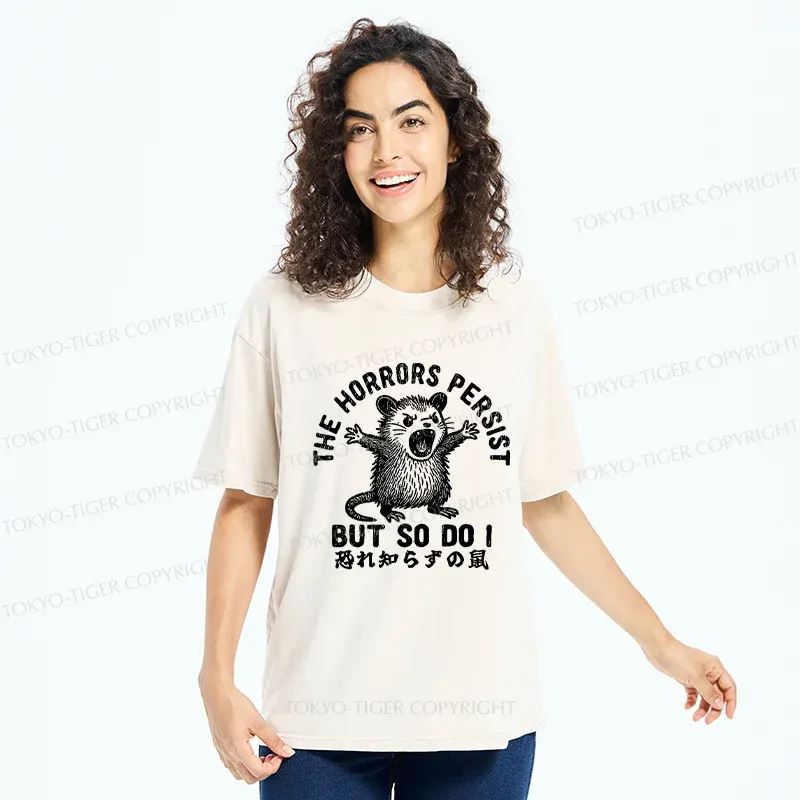 Tokyo-Tiger Fearless Opossum Washed T-Shirt