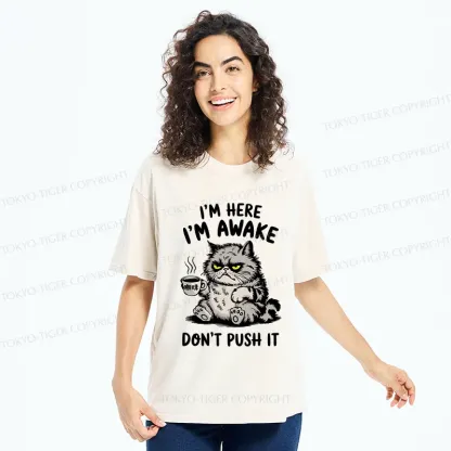 Tokyo-Tiger Tired Cat Washed T-Shirt