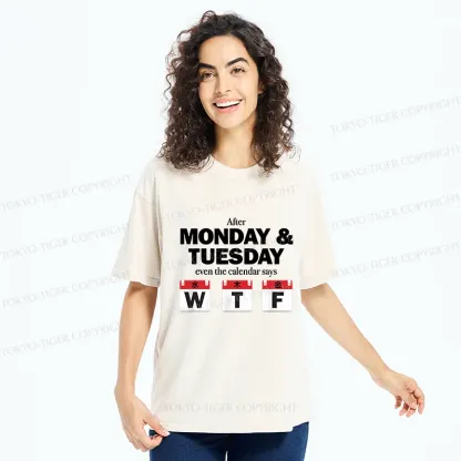 Tokyo-Tiger Days After Monday And Tuesday Washed T-Shirt