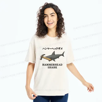 Tokyo-Tiger Hammerhead Shark Washed T-Shirt