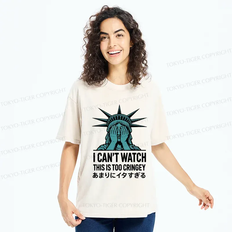 Tokyo-Tiger Shy Statue Washed T-Shirt
