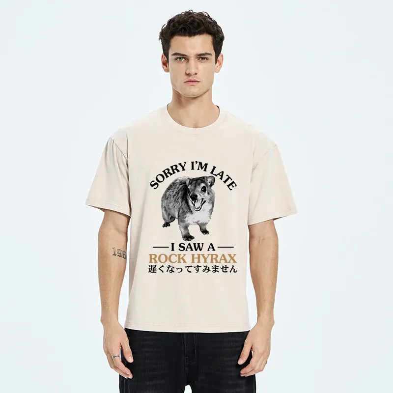 Tokyo-Tiger Rock Hyrax Japanese Washed T-Shirt