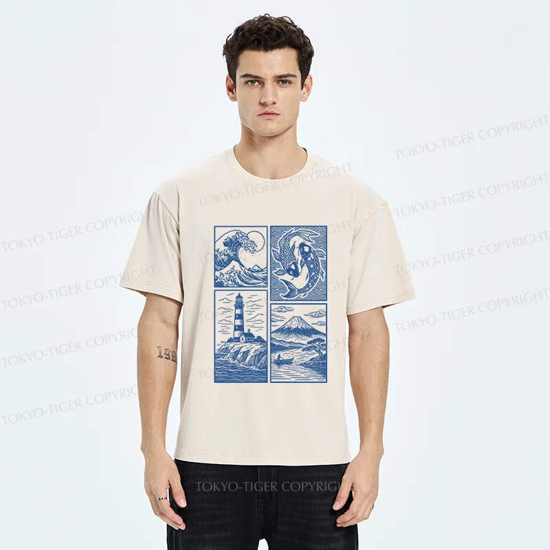 Tokyo-Tiger Japan Is Calling Me Washed T-Shirt