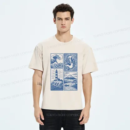 Tokyo-Tiger Japan Is Calling Me Washed T-Shirt