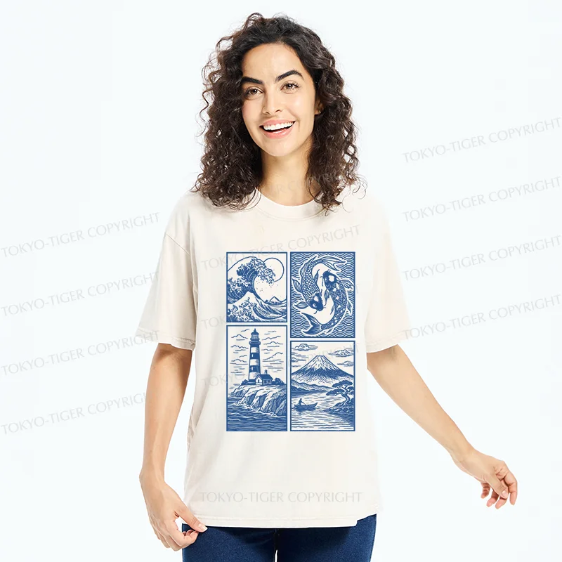 Tokyo-Tiger Japan Is Calling Me Washed T-Shirt