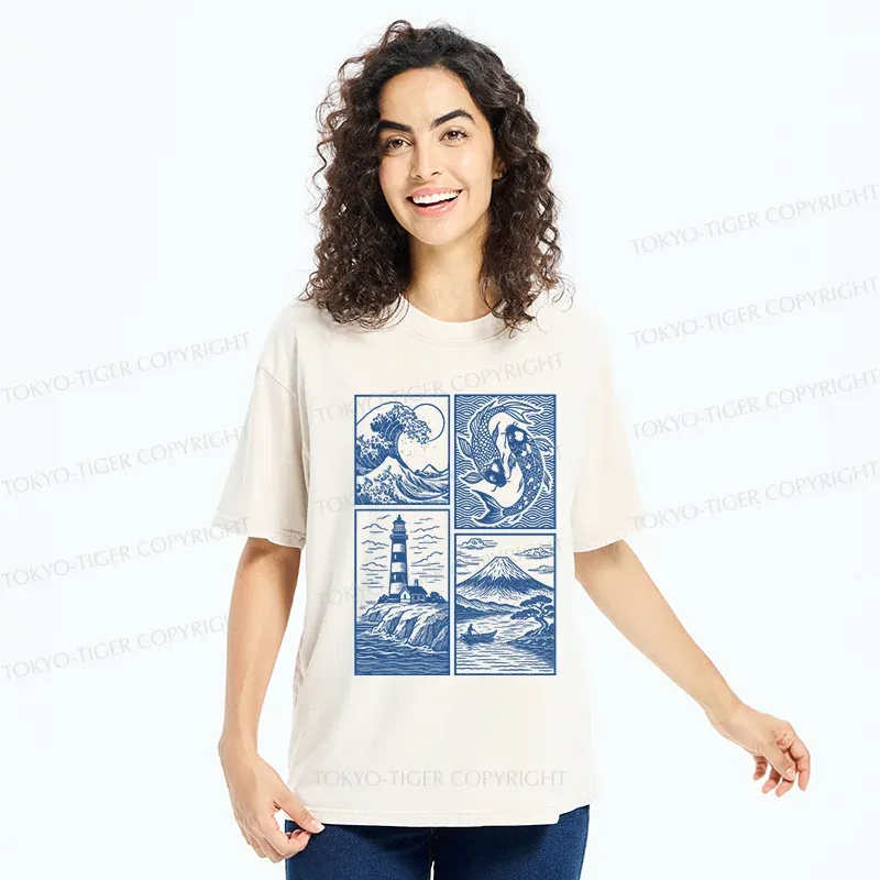 Tokyo-Tiger Japan Is Calling Me Washed T-Shirt