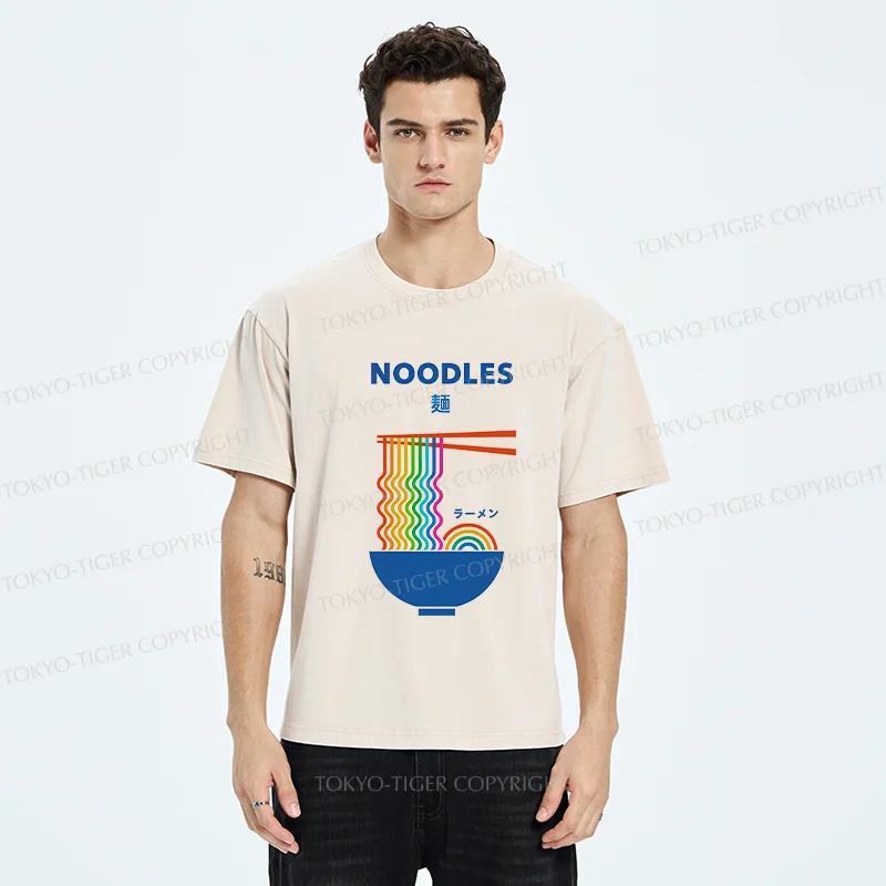 Tokyo-Tiger Rainbow Ramen Washed T-Shirt