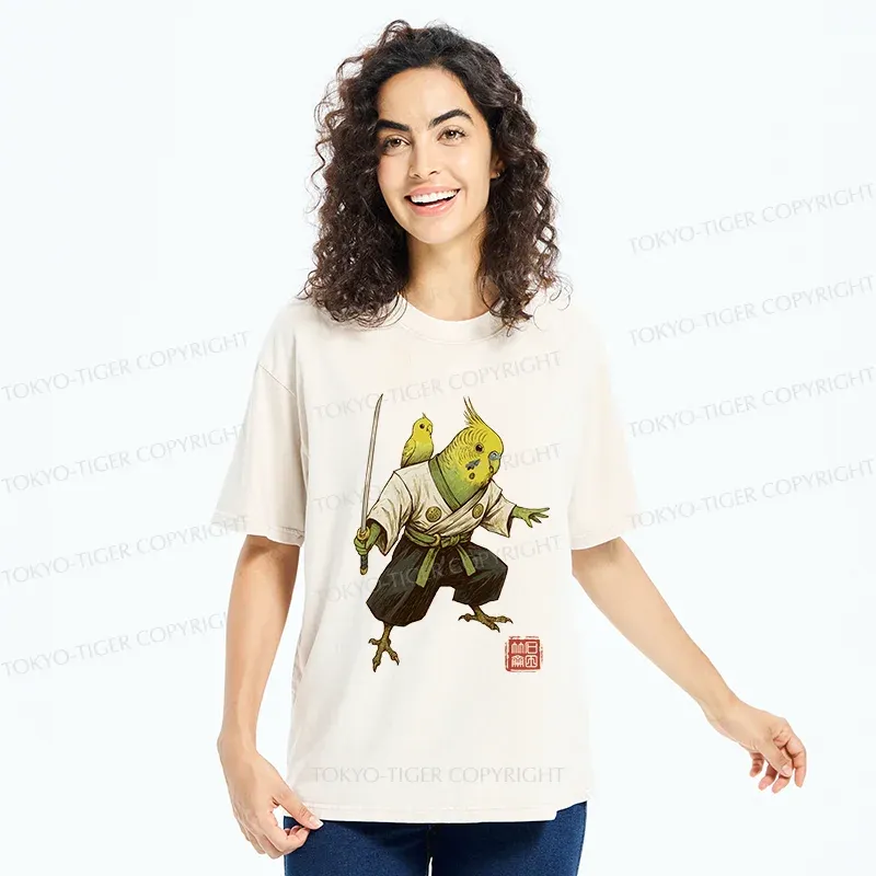 Tokyo-Tiger Parro Samurai Washed T-Shirt