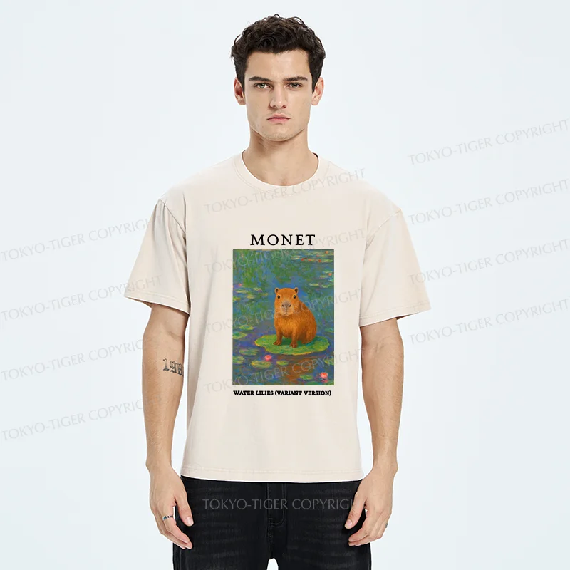 Tokyo-Tiger Monet's Capybara Washed T-Shirt