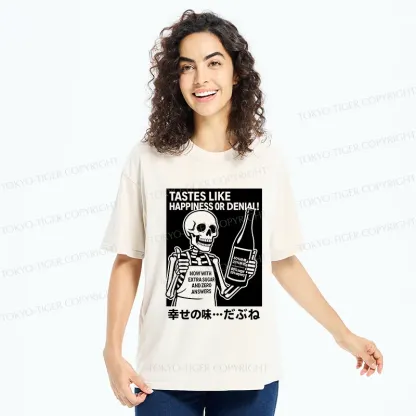 Tokyo-Tiger Taste Of Happiness Funny Washed T-Shirt