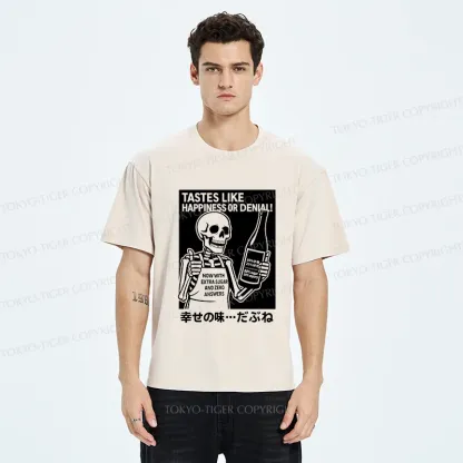 Tokyo-Tiger Taste Of Happiness Funny Washed T-Shirt