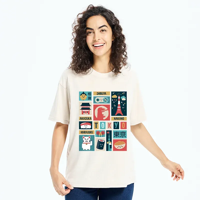 Tokyo-Tiger Tokyo Features Washed T-Shirt