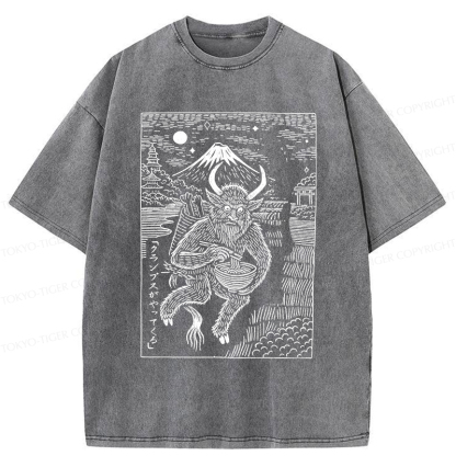 Tokyo-Tiger Krampus Is Coming Washed T-Shirt