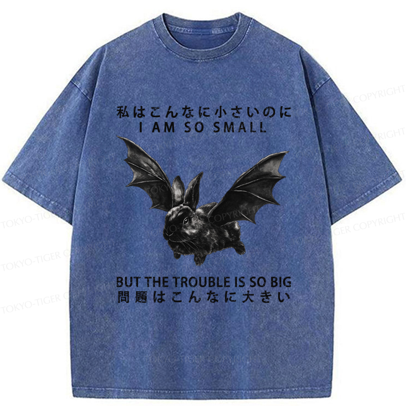 Tokyo-Tiger Funny Rabbit：I Am So Small But The Trouble Is So Big Washed T-Shirt